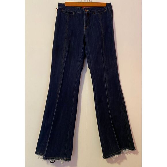 Seven Denim - Seven Women's‎ Trouser Chino Front Seam Jeans Denim Pants Indigo Raw Hem sz 27